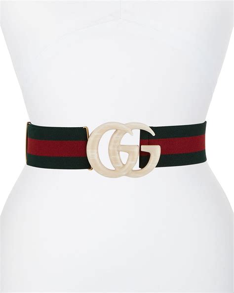 gucci elastic belts women's